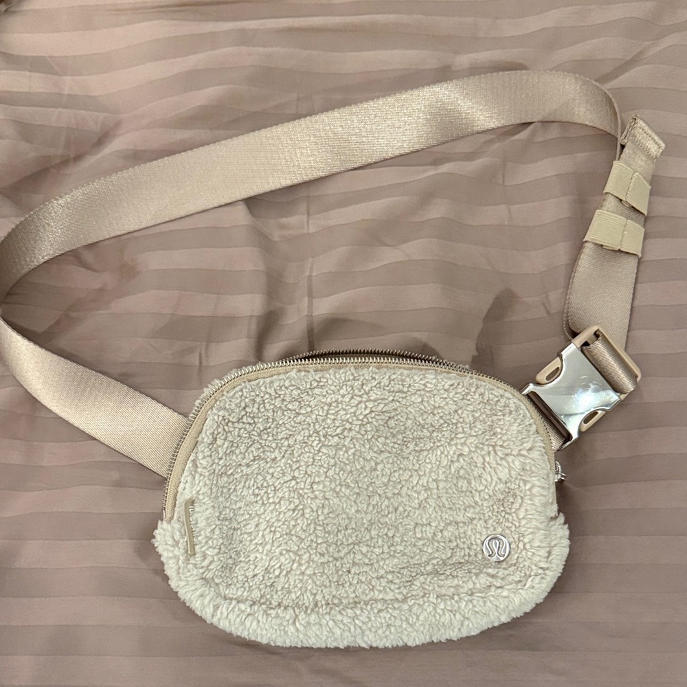 lululemon athletica Beige Sherpa Crossbody Bag
